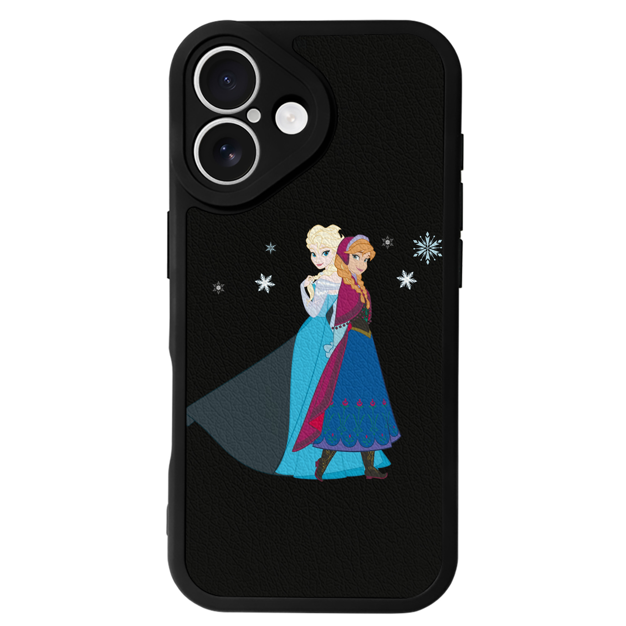 （画像用） アナと雪の女王 アンナ エルサ Frozen Anna Elsa 【iPhone 16シリーズ対応】シリコンスマホケース（レザー調） 材質：シリコン